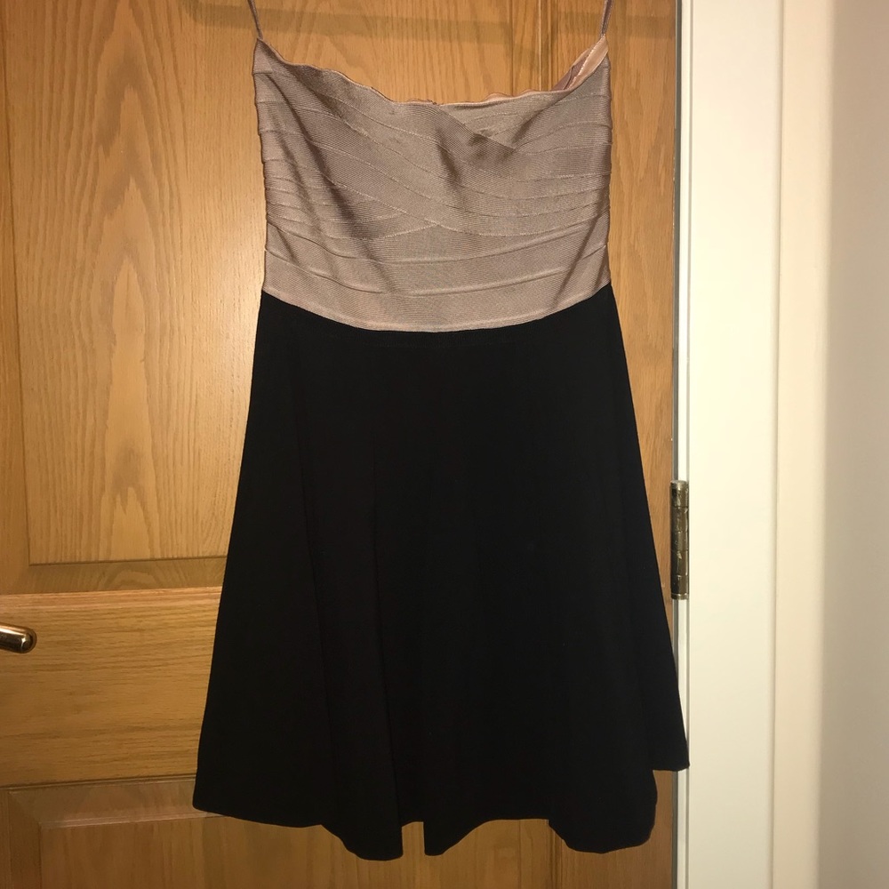 ERIN Strapless Dress (gold/black)